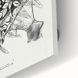 Modern Wall Art: Basket of Flowers - Minimalist Monochrome Print