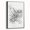 Modern Wall Art: Basket of Flowers - Minimalist Monochrome Print