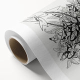 Modern Wall Art: Basket of Flowers - Minimalist Monochrome Print