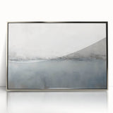 Framed abstract strokes wall art in silver acrylic, showcasing dynamic brush patterns and a modern aesthetic, perfect for contemporary home decor.