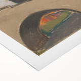 Modern Wall Art: Zolo Palugyay's Village Bridge Over a River