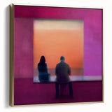 Abstract figurative wall art featuring a silver and gold color palette, elegantly framed and displayed against a neutral backdrop, perfect for modern home decor.