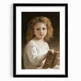Classic Neoclassical Portrait Art Print - The Story Book by Bouguereau