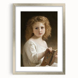 Classic Neoclassical Portrait Art Print - The Story Book by Bouguereau