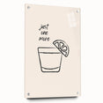 Large abstract wall art depicting food and drinks in vibrant colors on acrylic glass, ideal for dining room decor.