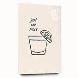 Large abstract wall art on acrylic glass depicting assorted food and drinks in vibrant colors.