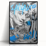 Surreal Pop Art Wall Art - Dali Canvas with Blue and Black