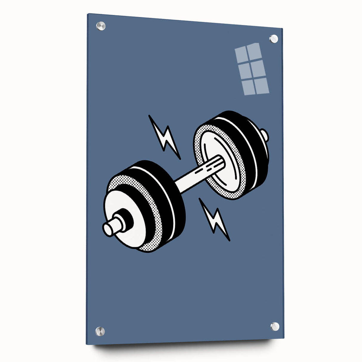 Dumbbell Wall Art – Motivational Boys Room Gym Decor