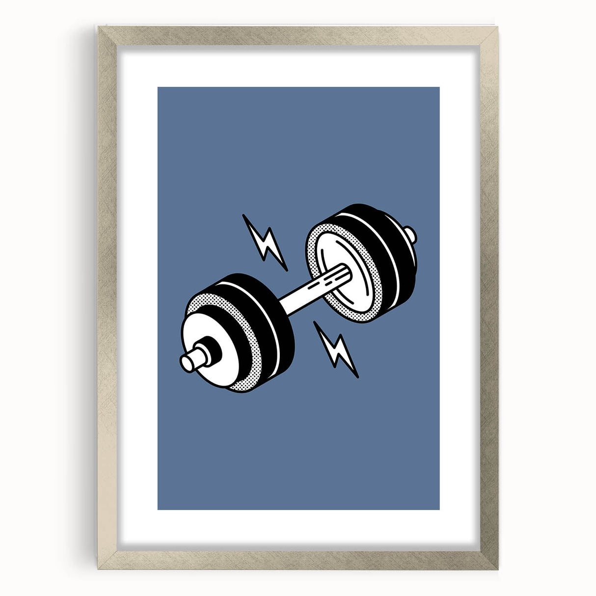 Dumbbell Wall Art – Motivational Boys Room Gym Decor