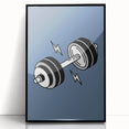 Dumbbell Wall Art – Motivational Boys Room Gym Decor