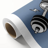 Dumbbell Wall Art – Motivational Boys Room Gym Decor