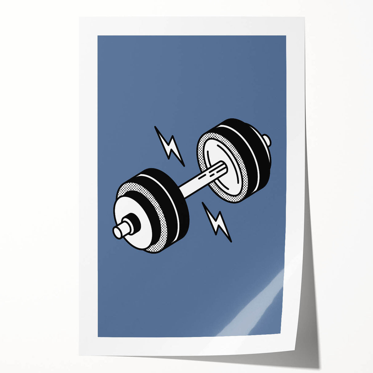 Dumbbell Wall Art – Motivational Boys Room Gym Decor