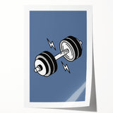 Dumbbell Wall Art – Motivational Boys Room Gym Decor