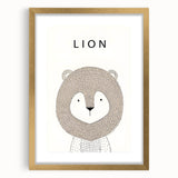 Minimalist Lion Nursery Wall Art - Baby Room Decor