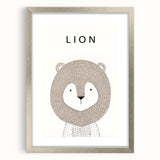 Minimalist Lion Nursery Wall Art - Baby Room Decor