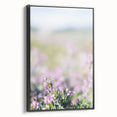 Black and white vintage poster art of a spring landscape on framed canvas, suitable for bedroom decor.
