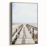 Vintage poster art of a summer landscape on framed canvas, featuring warm gold tones, ideal for bedroom wall decor.