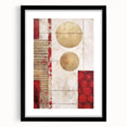 Abstract wall art featuring colorful strokes on a black background, framed with a white mat, perfect for modern home decor. Adds vibrant energy to any space.