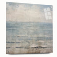 Abstract wall art featuring vibrant multi-colored strokes on acrylic glass, displayed in a side view with mounting pins, perfect for modern decor.