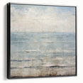 Framed canvas wall art featuring abstract strokes in black and white, showcasing a modern design ideal for contemporary home decor, viewed from the side.