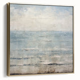 Framed canvas wall art showcasing an abstract design with silver and gold strokes on a textured background, ideal for modern home decor. Perfect for adding elegance to any living space.