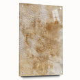 Acrylic glass wall art featuring abstract strokes in vibrant colors, displayed from a side view with visible pins, perfect for modern decor and artistic spaces.