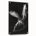 Modern Wall Art: Angel with Chain - Dramatic Monochrome Artwork