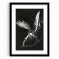 Modern Wall Art: Angel with Chain - Dramatic Monochrome Artwork