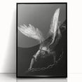 Modern Wall Art: Angel with Chain - Dramatic Monochrome Artwork