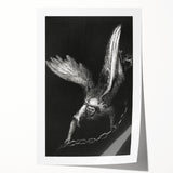 Modern Wall Art: Angel with Chain - Dramatic Monochrome Artwork