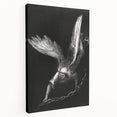Modern Wall Art: Angel with Chain - Dramatic Monochrome Artwork