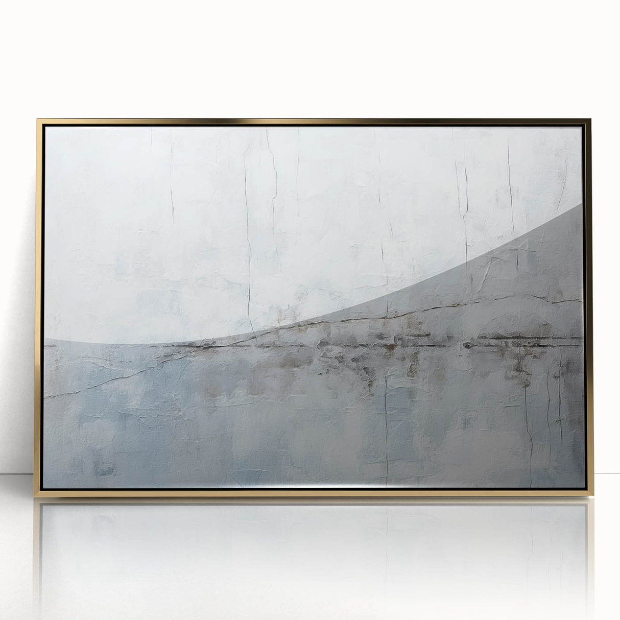 Abstract strokes wall art featuring a framed acrylic design with gold accents, ideal for modern decor. Perfectly complements contemporary living spaces and adds a touch of elegance.