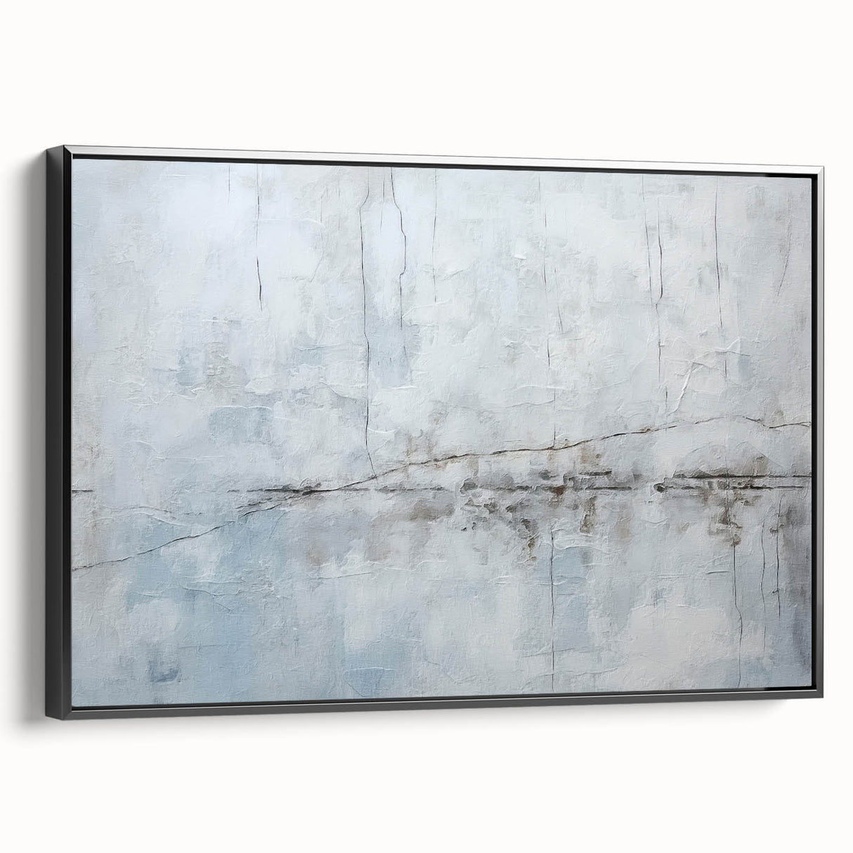 Framed abstract strokes wall art displaying bold black hues and intricate designs, showcased from a side view, perfect for modern home decor.