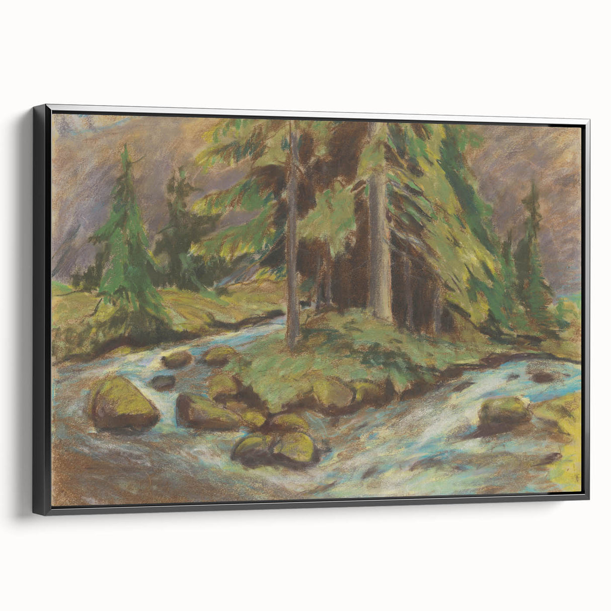 Modern Wall Art: Tranquil Brook Scene by Zolo Palugyay
