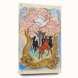 Modern Wall Art: Birth Celebration - Vibrant Abstract Nature Print