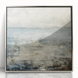 Framed abstract wall art featuring dynamic silver strokes on a textured background, perfect for modern decor, enhancing any living space with elegance.