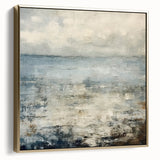 Abstract strokes wall art displayed in a silver and gold framed canvas, showcasing dynamic brushwork and modern aesthetic, ideal for contemporary decor.