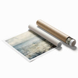 Abstract strokes wall art print showcasing vibrant colors and dynamic brushwork, rolled for easy transport and display, enhancing modern home decor aesthetics.