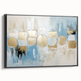 Abstract geometric framed canvas artwork showcasing bold black shapes and lines, ideal for modern home decor. Perfect for adding sophistication to any space.