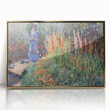Claude Monet's Rounded Flower Bed - Impressionist Garden Wall Art Print