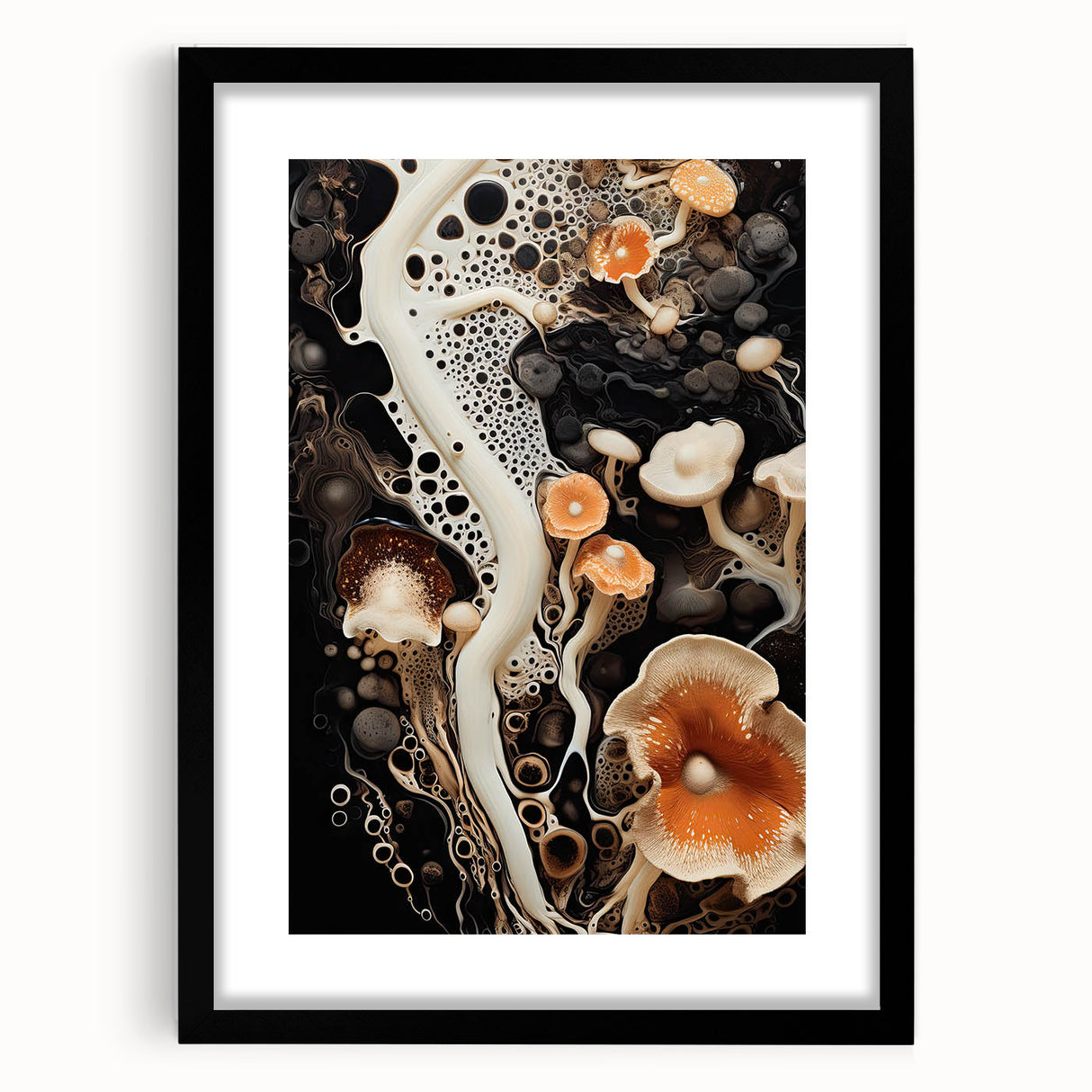 Extra large abstract art print featuring textured, colorful swirls on a framed canvas, ideal for living room decor.