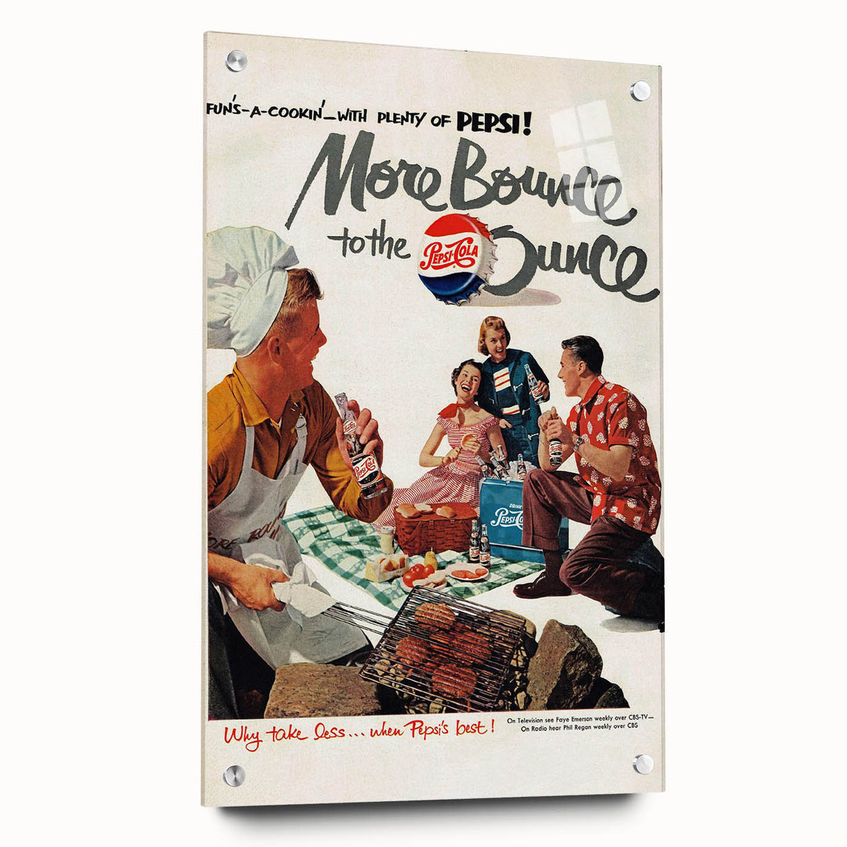 Retro Pepsi Ad Wall Art – More Bounce to the Ounce Vintage Print