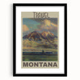 Retro Montana Travel Poster – Vintage Prints & Nostalgic Wall Art