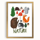 Woodland Animals Nursery Wall Art - Framed Baby Art Prints