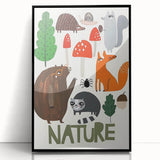 Woodland Animals Nursery Wall Art - Framed Baby Art Prints