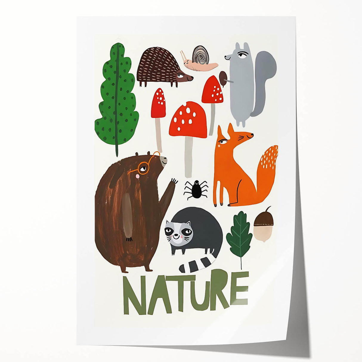 Woodland Animals Nursery Wall Art - Framed Baby Art Prints
