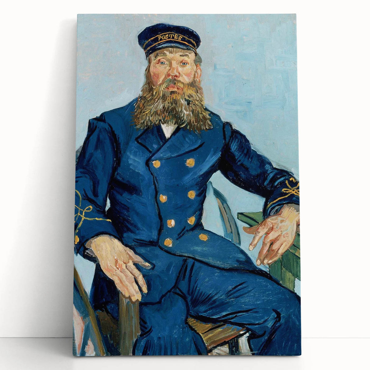 Large black and white stretched canvas print of Van Gogh's Starry Night, ideal for kitchen wall art.