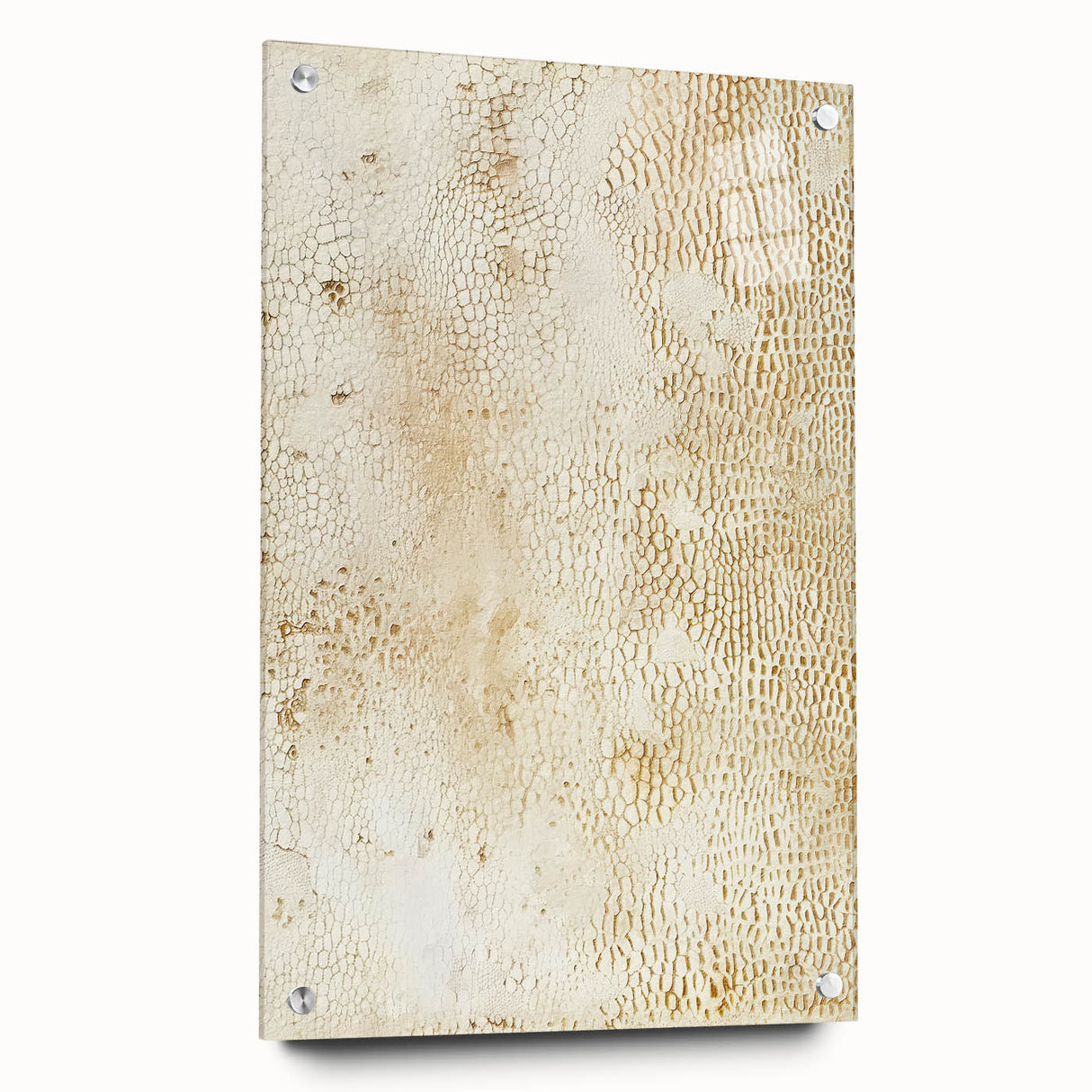 Abstract wall art featuring vibrant strokes in various colors, displayed in a sleek acrylic frame, highlighting the modern design and artistic texture.