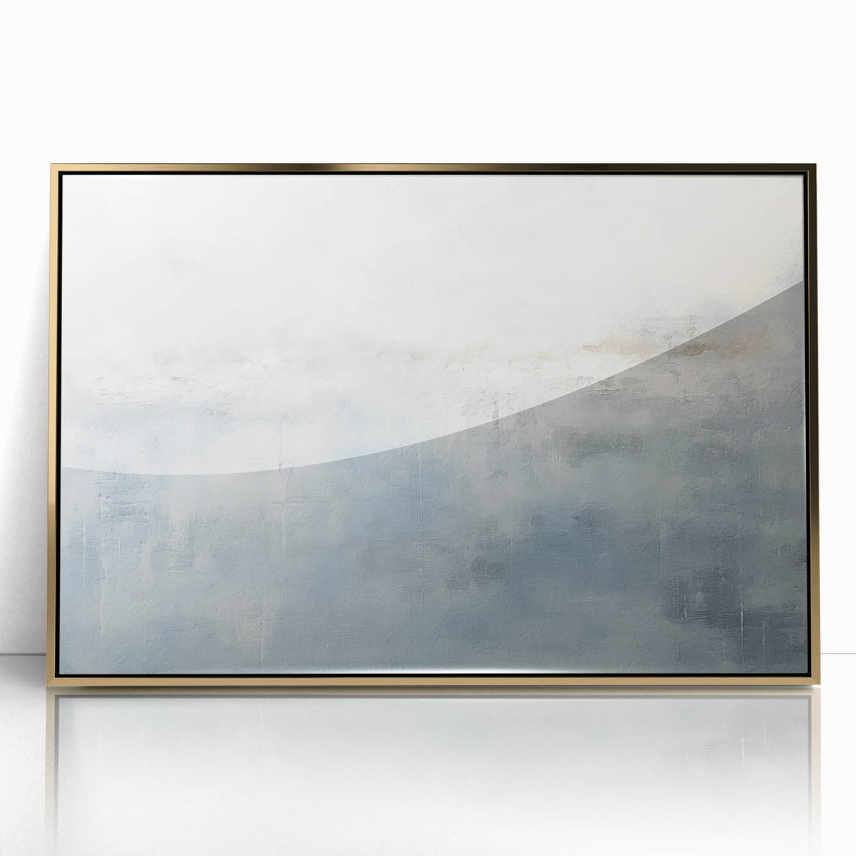 Framed wall art featuring abstract strokes in gold and black hues, showcasing a modern design ideal for contemporary interiors. Perfect for adding elegance to any space.