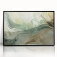 Framed abstract strokes wall art in black acrylic, showcasing vibrant colors and dynamic patterns, perfect for modern home decor and artistic ambiance.